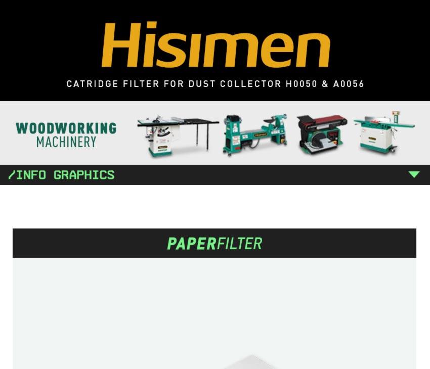 Jual Replacement filter Paper Bag for HISIMEN Dust Collector H0050 ...