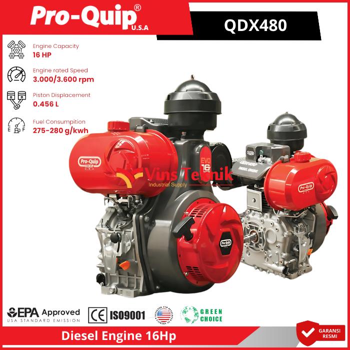 Promo ProQuip QDX480 Mesin Penggerak Serbaguna Engine Diesel Solar 12HP ...