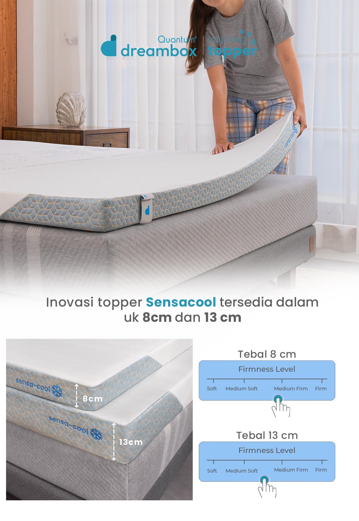Promo Quantum Dreambox Cooling Topper SensaCool Greentea Latex / Topper ...
