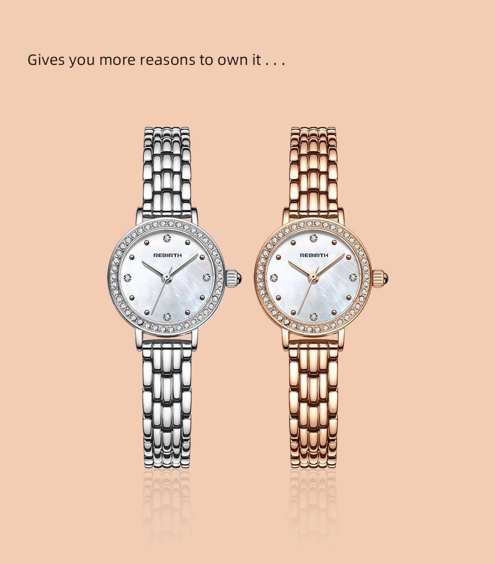 Promo REBIRTH Jam Tangan Wanita Tali Stainless Steel Anti Air Jam