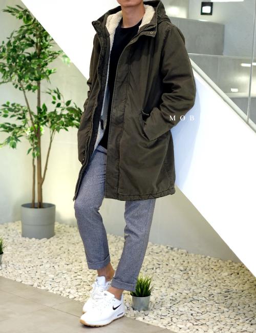 FUDGE掲載 19AW Panelled Fishtail Parka