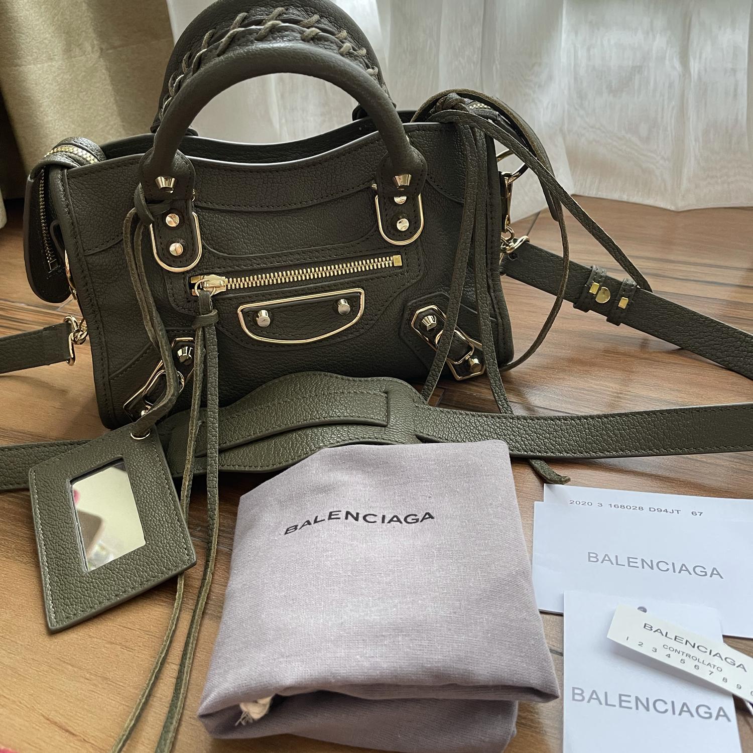 Handbag Balenciaga Mini City 2021 Classic Metallic Balenciaga Bags