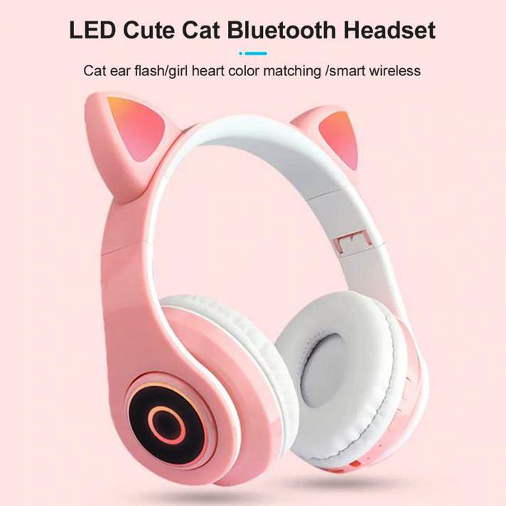Kucing Pink Headset Girl Viral Pink Cat” For Sale Headphones
