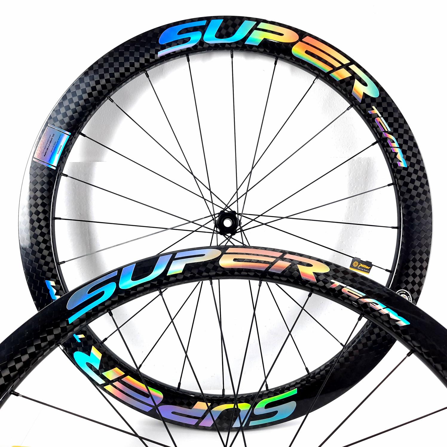 ロードバイク SUPER TEAM スーパーチーム カーボンディープホイール