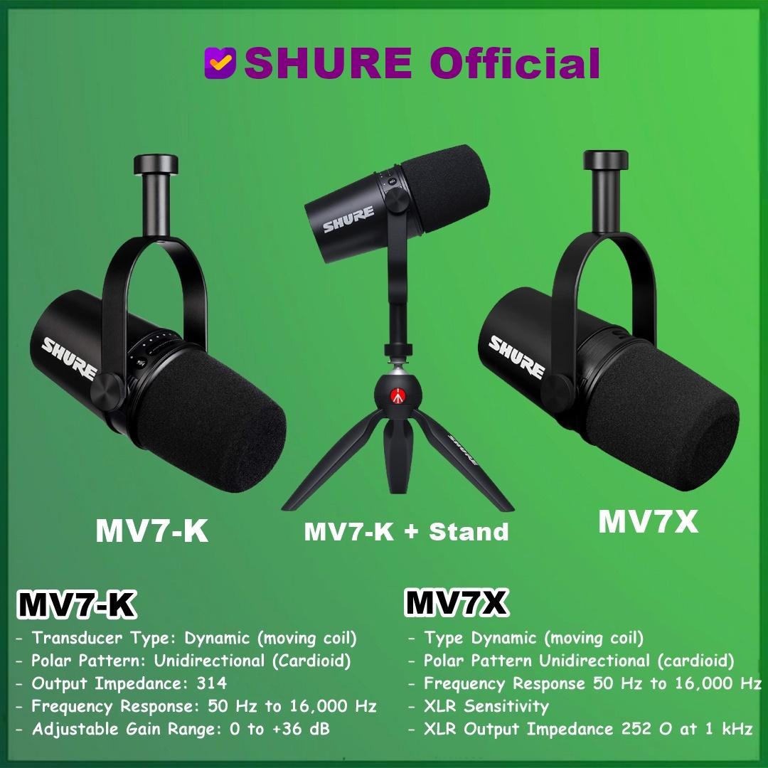 SHURE MV7X ポッドキャストマイク XLR出力 Amazon.com: Shure MV7X XLR Podcast Microphone with XLR Cable