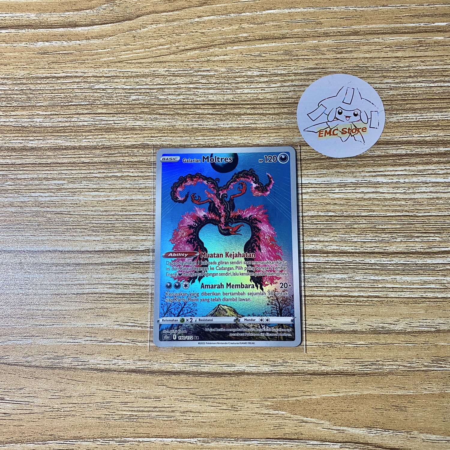 Full Art Moltres Galarian Moltres AR 190/172 Holo Japanese Pokemon Card - VSTAR Universe Set, Near Mint Japanese Galarian Moltres Full Art Moltres Galarian Moltres AR 190/172 Holo Japanese Pokemon Card - VSTAR Universe Set, Near Mint Japanese Galarian Moltres