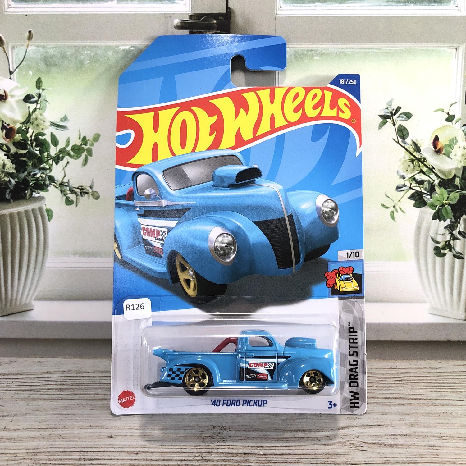 Hot Wheels '40 Ford Pickup Diecast Car - 1:64 Scale, Green