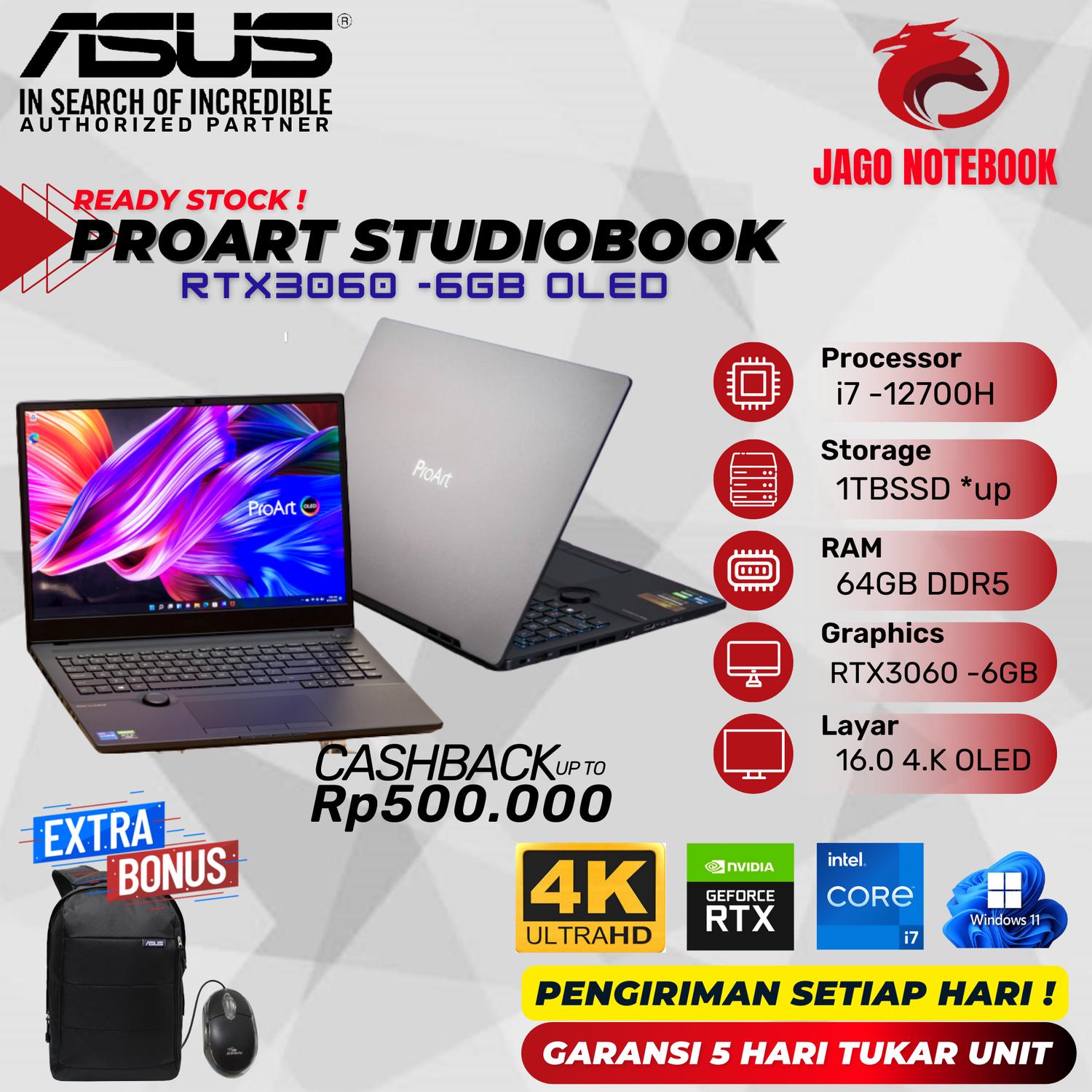 Windowsノート本体 ASUS ProArt H5600QM Ryzen7 RTX 3060 Windowsノート本体 ASUS ProArt H5600QM Ryzen7 RTX 3060 ASUS ProArt