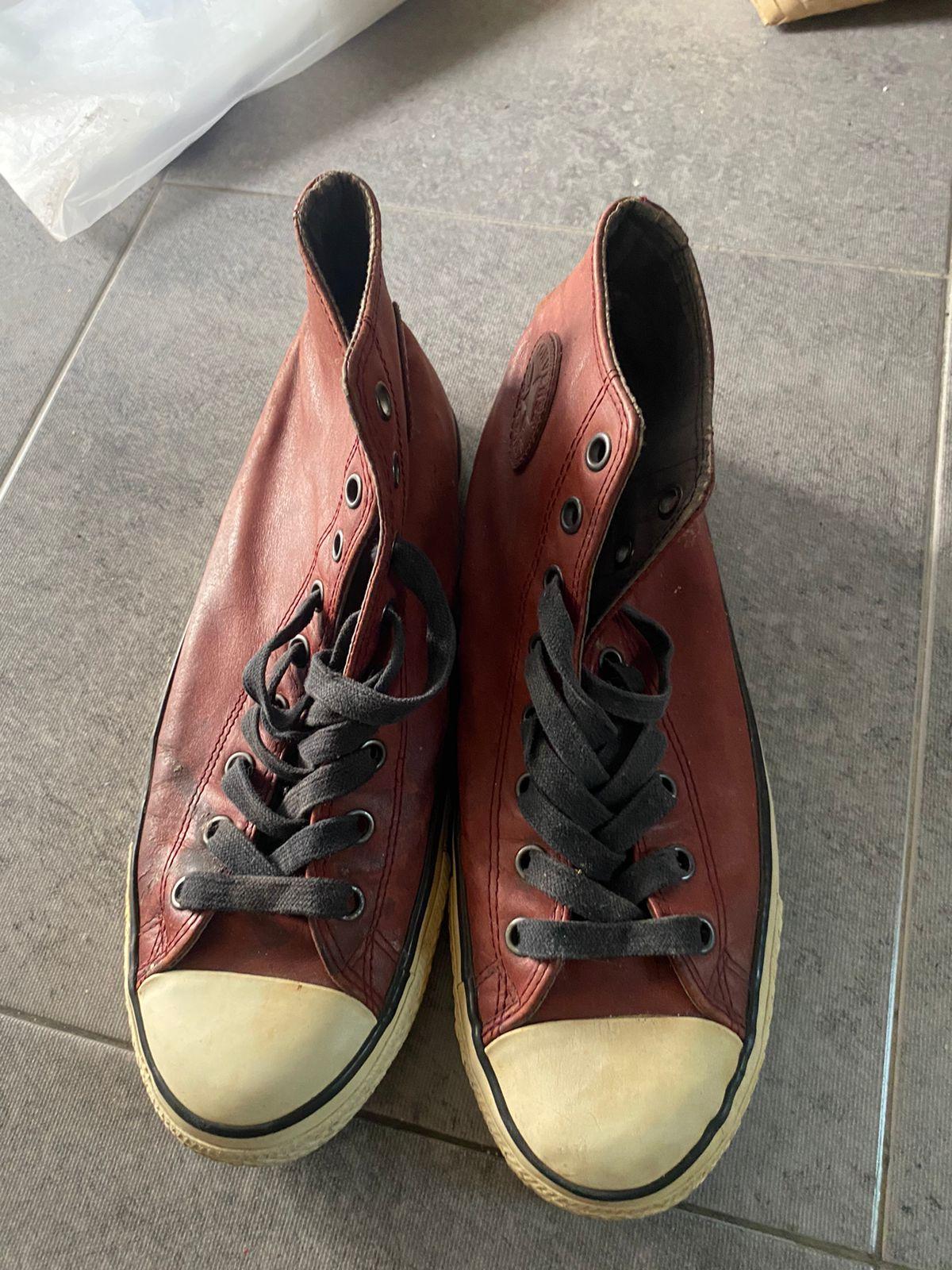 John Varvatos Converse Leather Red Shoes Red John Varvatos