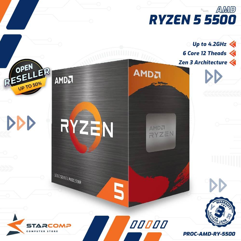 新品未開封】AMD Ryzen 5 5500 BOX AMD Ryzen 5 5500 新品未使用 AMD