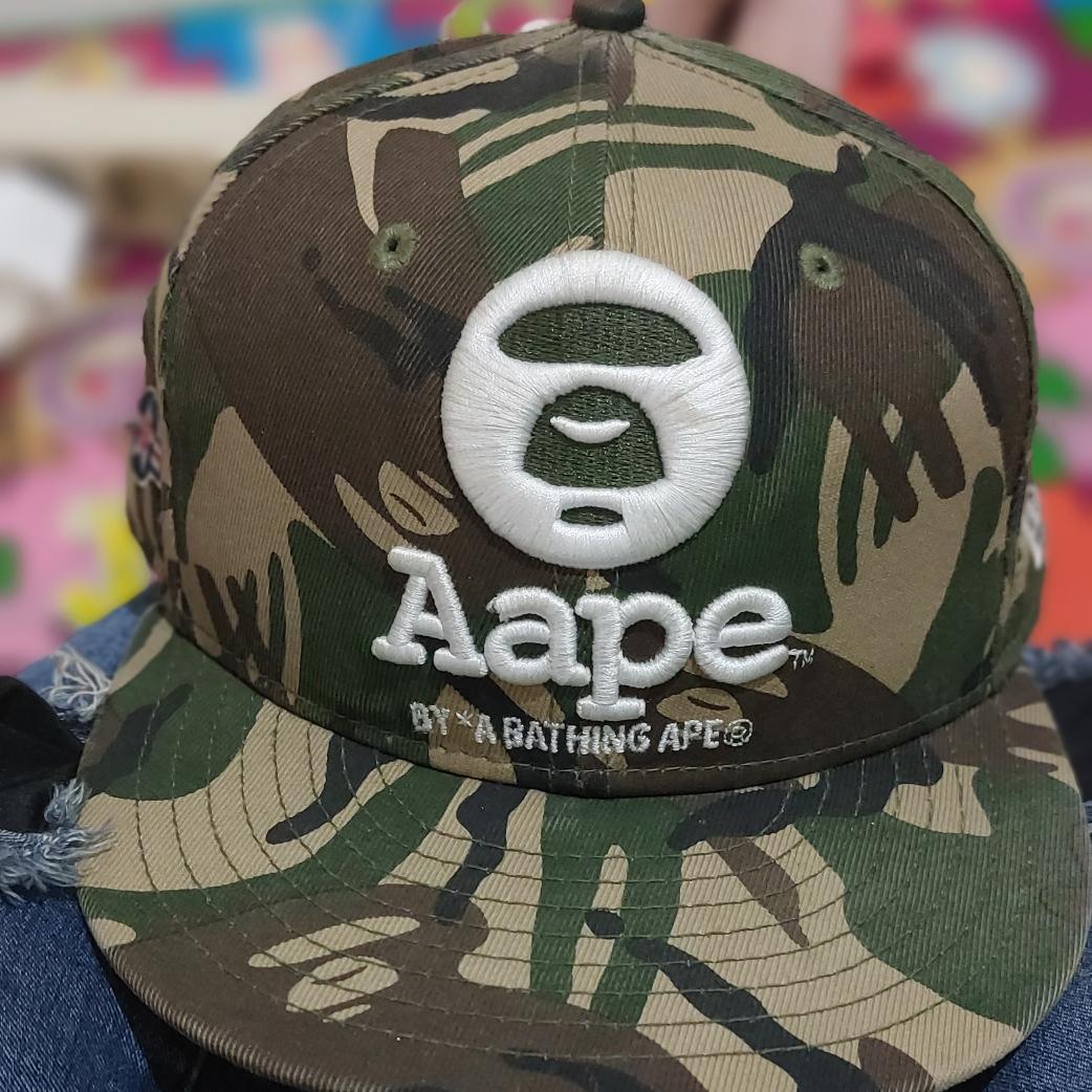【新品】タグ付き　初期APE 初期エイプ　バケハ　ハット　ベージュ　Ｌ　90s 新品】タグ付き 初期APE 初期エイプ バケハ ハット ベージュ L 90s