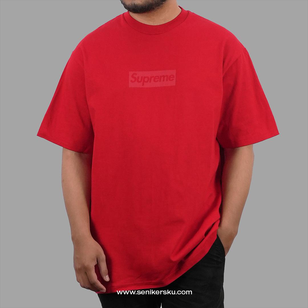 Supreme Cross Box Logo Tee Red Jual Supreme Box Logo Tee Model