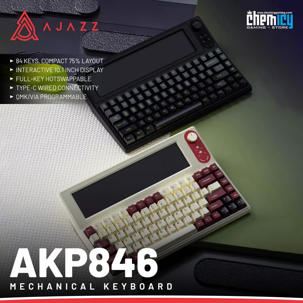 AJAZZ✖︎NACODEX キーボード AKP846 黒ボディ 抹茶ラテ軸