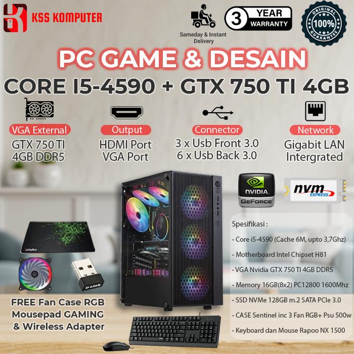 ゲーミングパソコン Core i7 4790K HDD 8GB GTX750Ti ゲーミングPC