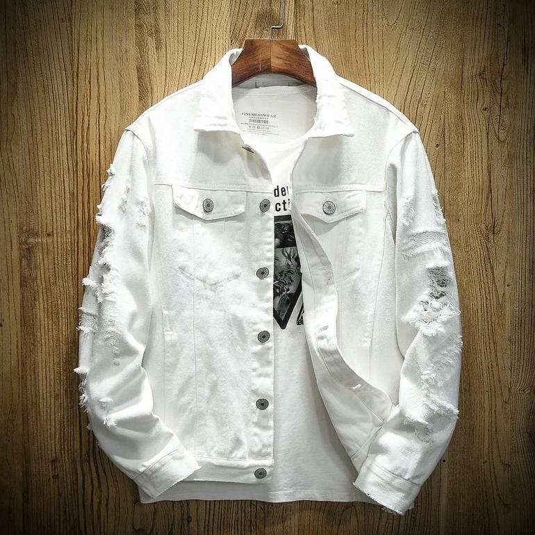 kurry×ROKU White denim jacket