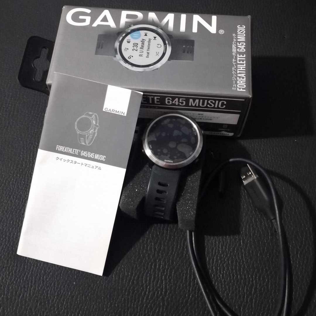 １円スタート！【送料無料】GARMIN ガーミン　ミュージックプレイヤー内蔵ＧＰＳウォッチ　FOREATHLETE 645 MUSIC [Cerise] 新品未使用 ガーミン GARMIN Forerunner 165 Music フォアランナー 165