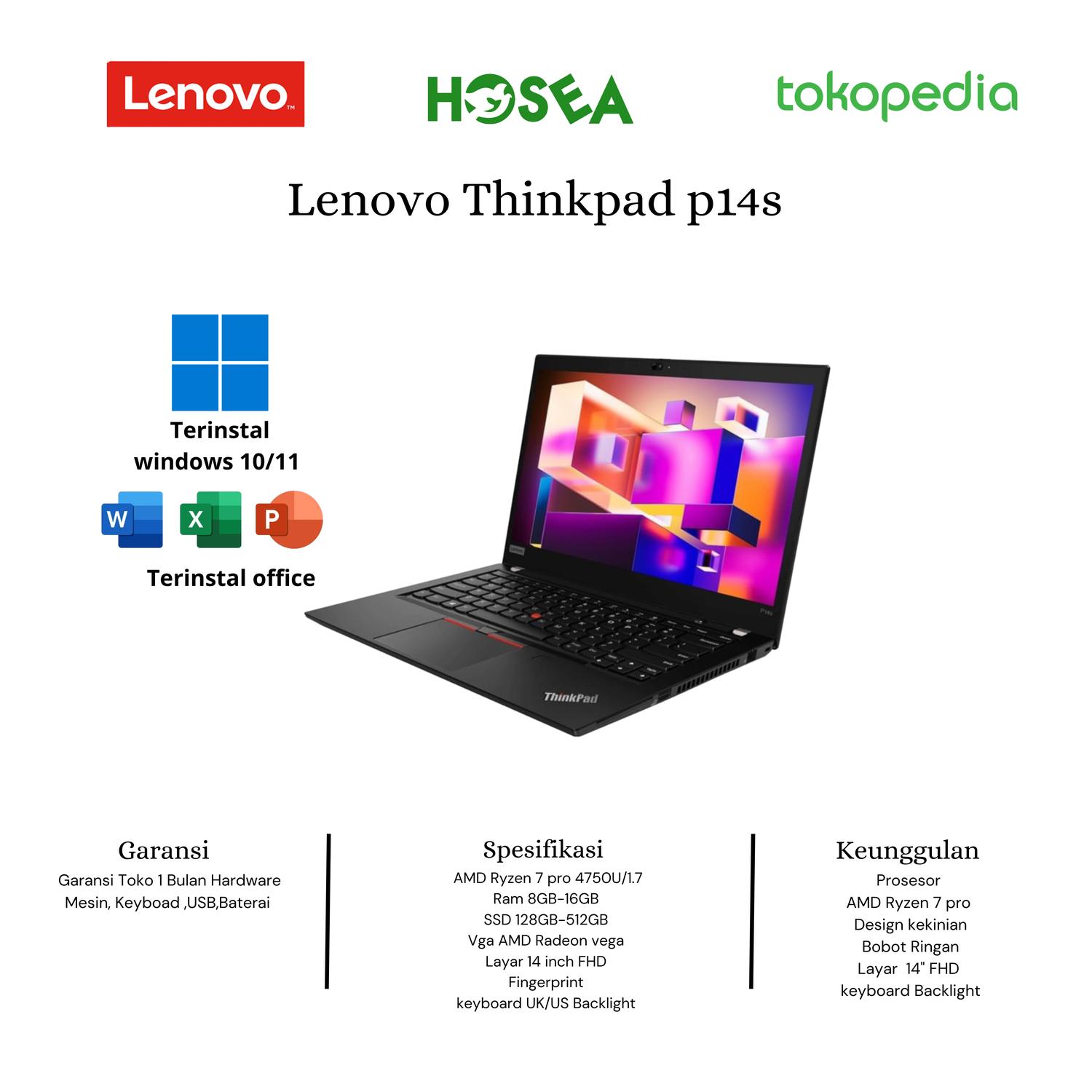 Intel Core Amd Ryzen Pro 4750u Jual Laptop Lenovo Thinkpad T14s
