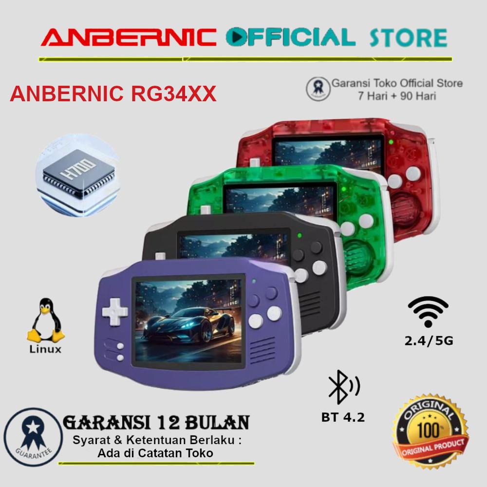 Anbernic RG34XX クリアグリーン ANBERNIC RG34XX GBA レトロ ハンドヘルド 32GB+256GB TF カード