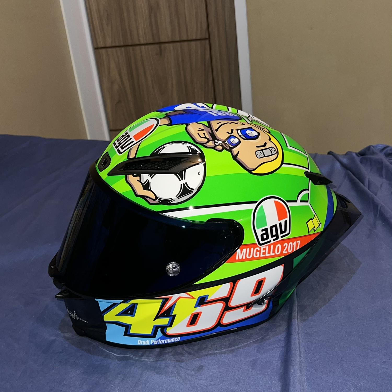 agv corsa mugello 2015 Racing Motorcycle Full Helmet Valentino Rossi Limited Edition, multi-coloured, Small Automotive Motorbike Helmet Valentino Rossi 2015
