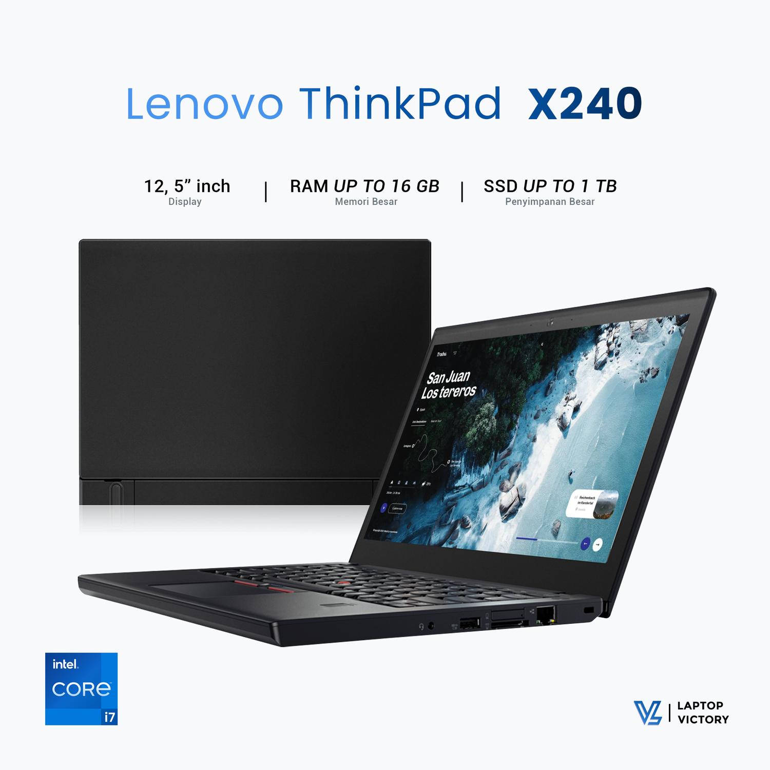 ジャンク【Lenovo】ThinkPad X240 HDDなし 12.5インチ 通電OK 画面表示 