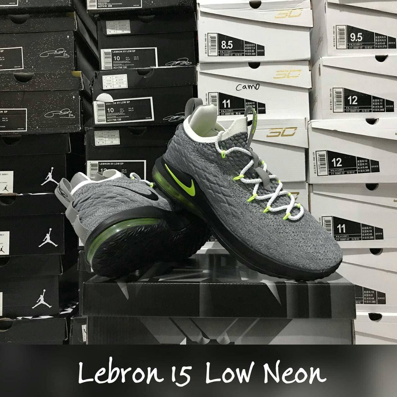 HOT Triple Black Lebron 15 Low Black Thunder Grey Jual Lebron