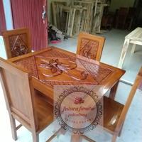 meja makan kursi 4 jati kota palembang