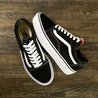 platform old skool checkered vans