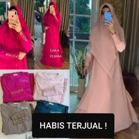 Gamis Laila 2 Black-Choco Cream by HawaAiwa