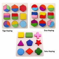 MAINAN EDUKASI / PUZZLE CHUNKY SHAPE / MONTESSORI - Satu Keping