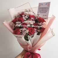 buket bunga ulang tahun murah surabaya / buket ultah murah / mawar