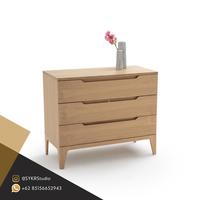 Lemari Pakaian Scandinavian Douv 3-Drawer Dresser - SYKR Studio