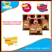 Kopi Kapal Api Susu 1 Renceng Isi 10 Sachet