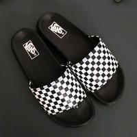 checkered van sandals