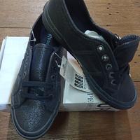 black leather superga