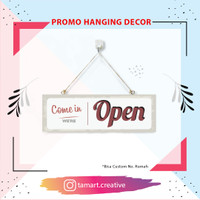 Open Close Sign size 30x10|Buka Tutup Custom Hiasan Dinding