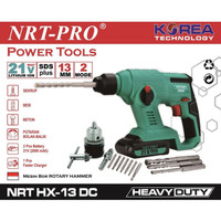 Mesin Bor NRT PRO HX 13 DC Cordless Rotary Hammer Impact Drill Baterai