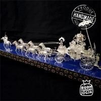 Miniatur Kereta Kencana Kuda 7 Lapis Perak - Khas Kotagede Jogja (S)