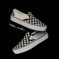 vans platform zwart wit