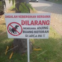 Standing Rambu Review sign taman rambu tiang berdiri standing peliharaan hewan ...