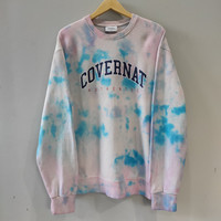 Crewneck Covernat, Size L ,Warna Tie Dye, Big Letter, Full Tag, Sablon