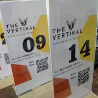 Nomor meja cafe akrilik + gambar barcode