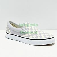 grey white checkered vans