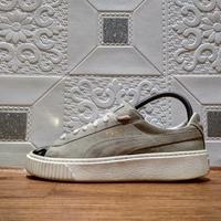 puma black trace suede platform trainers