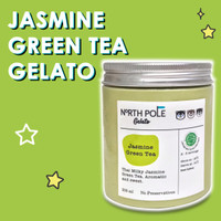 Jasmine Green Tea Gelato - North Pole Gelato Kemang Ice Cream Halal