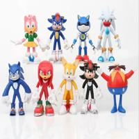 Sonic the Hedgehog 6Pieces/Lot Figures PVC Shadow Tails Characters 2019 Sonic the Hedgehog 6Pieces/Lot Figures PVC Shadow Tails Characters 2019