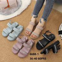 Sandal Jelly Wanita Tali Gliter Balance 6688 - Sendal Import Karet