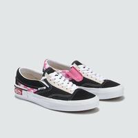 pink and black platform vans