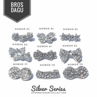 S Brooch Bros Dagu Peniti Korea Kecil Mini Pita Love Bunga Jilbab