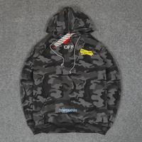 Jual Sweater hoodie off white camo army 