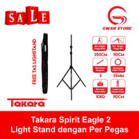 Takara Spirit Eagle 2 Light Stand Lightstand Tripod dengan Per Pegas